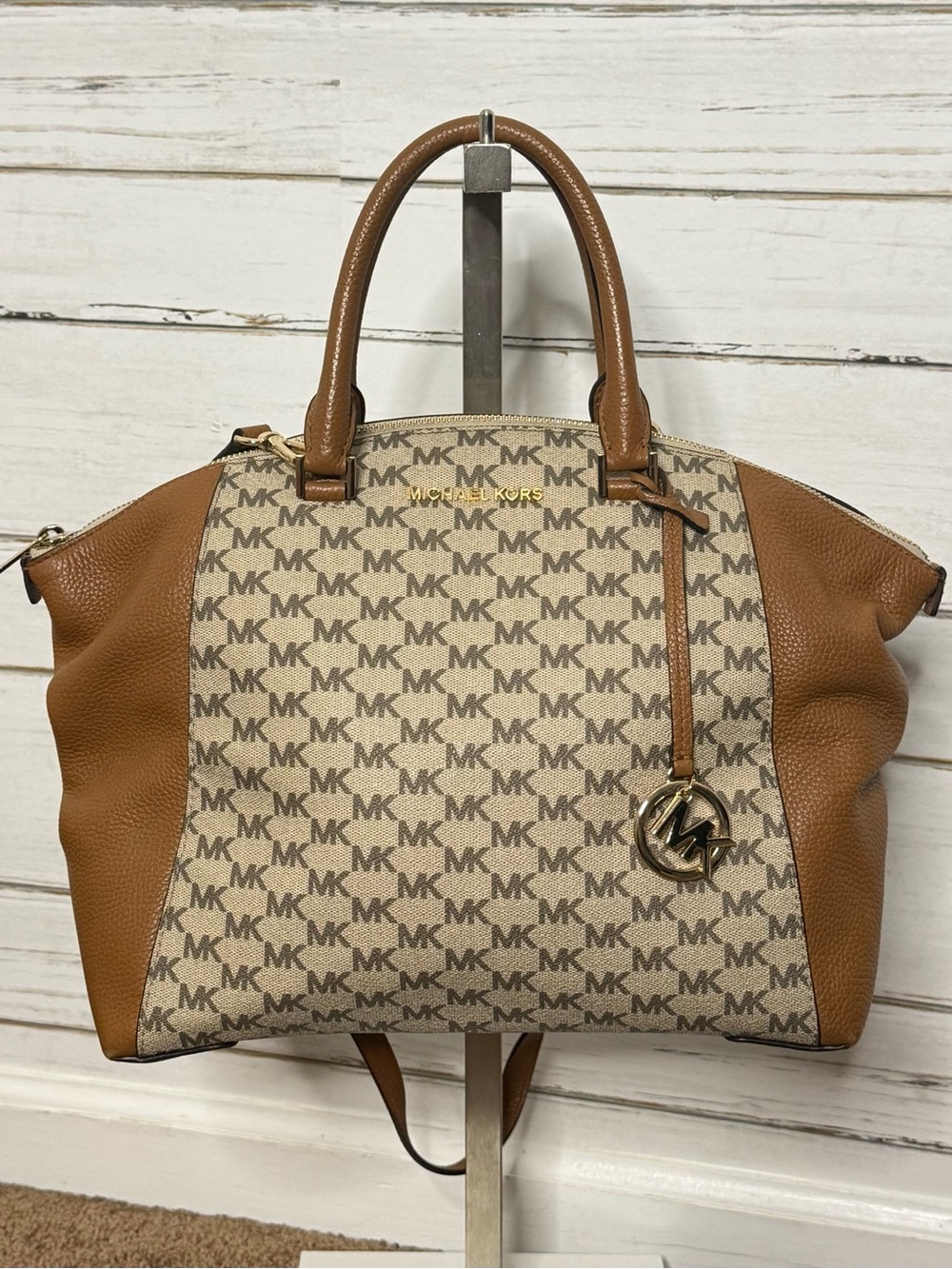 Michael Kors Signature Logo Satchel Crossbody